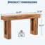 Console 63 po en bois de style ferme rectangulaire avec entrée étroite et canapé-1978600611