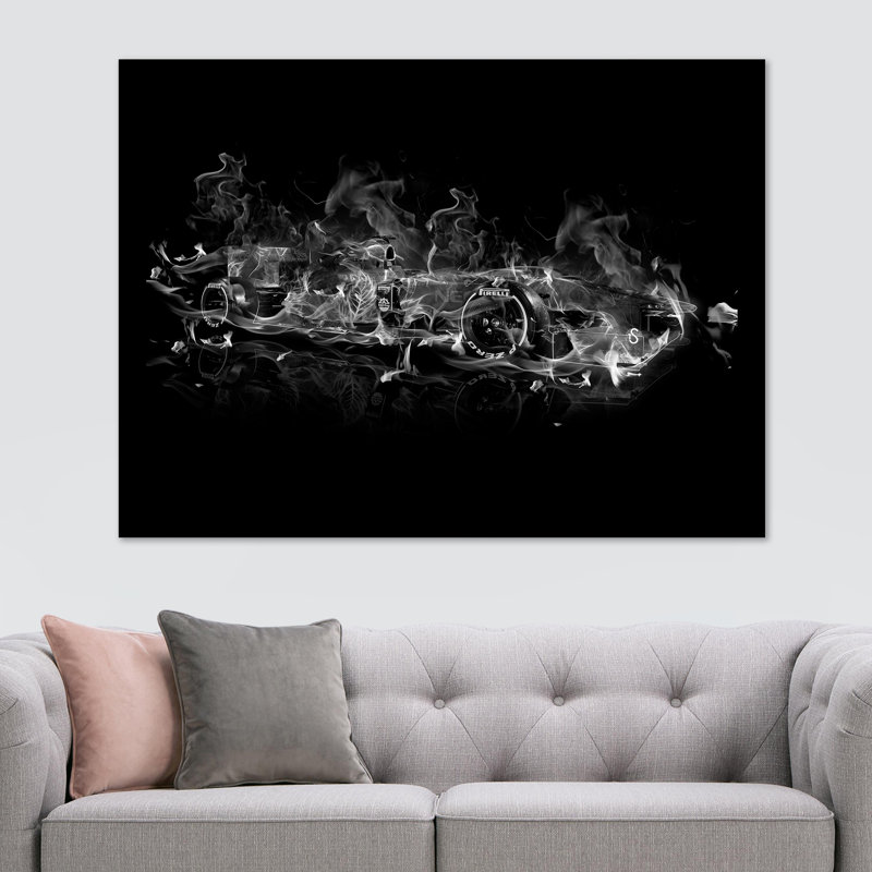 F1 Formula 1 Car Abstract - Wrapped Canvas Print, 84cm H x 120cm W x 3.8cm D