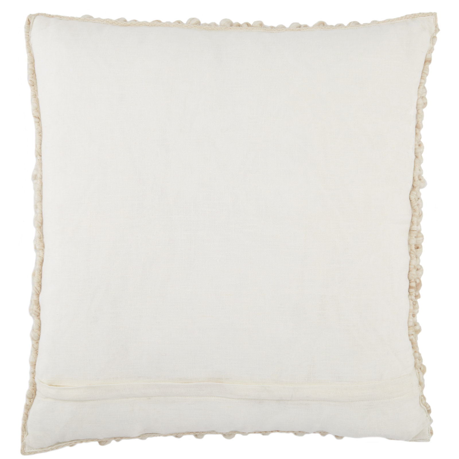 Upson Embroidered Wool Throw Pillow, Beige, Pillow Cover Only - No Insert