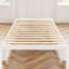 Lit plateforme en bois massif blanc avec lattes en bois sans sommier simple à assembler 12 po classique-1036284367