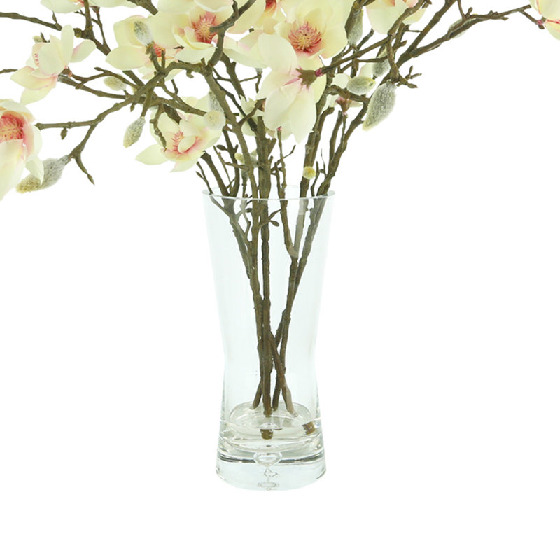 Butterfly Magnolias in Vase with Faux Water