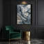 Aquarelle abstraite 19, art mural sur toile bleue-500691408