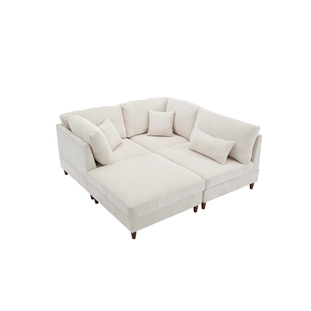 Michelyn 4 - Piece Upholstered Sectional Ebern Designs Body 
