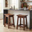 Tabouret de comptoir en bois massif Fireside Lodge-41082112-41082111-41082110