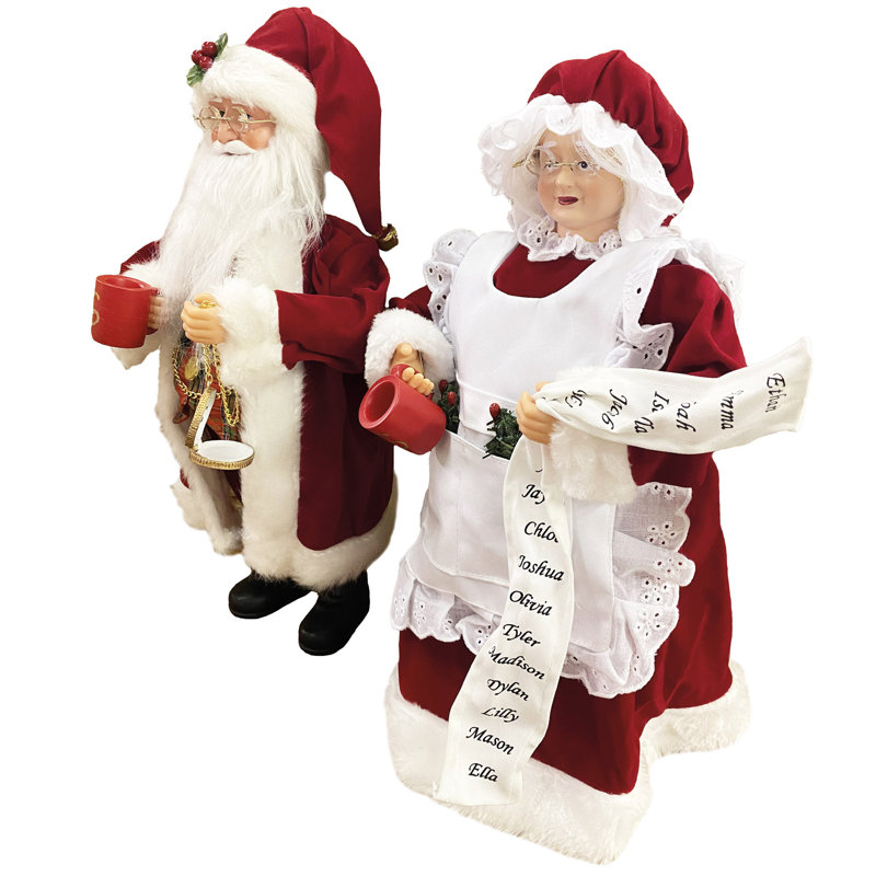 Ensemble de père Noël et mère Noël, 2 morceaux