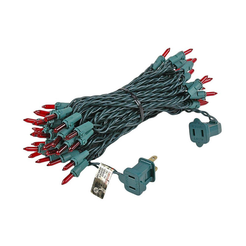 Mini-corde de noël 25 pi. 50 lumières christmas Pitzer, rouge