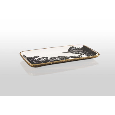 Petit plateau rectangulaire Bianco Nero