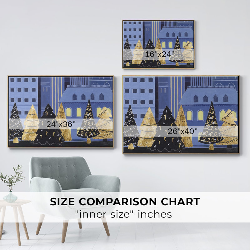 Collection «Holiday Night» A, H 27 po x l 41 po x P 1,5 po, Encadré naturel
