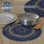 Ensemble de 3 serviettes en jute bleu Great Falls