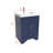 Aurilla 24 in. Single Sink Freestanding Bath Vanity in Marine Blue with White Carrara Quartz Top-1708691314