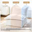 Méridienne rembourrée en chenille beige rembourrée avec dossier rembourré - entièrement compressée, aucun assemblage requis-955007544