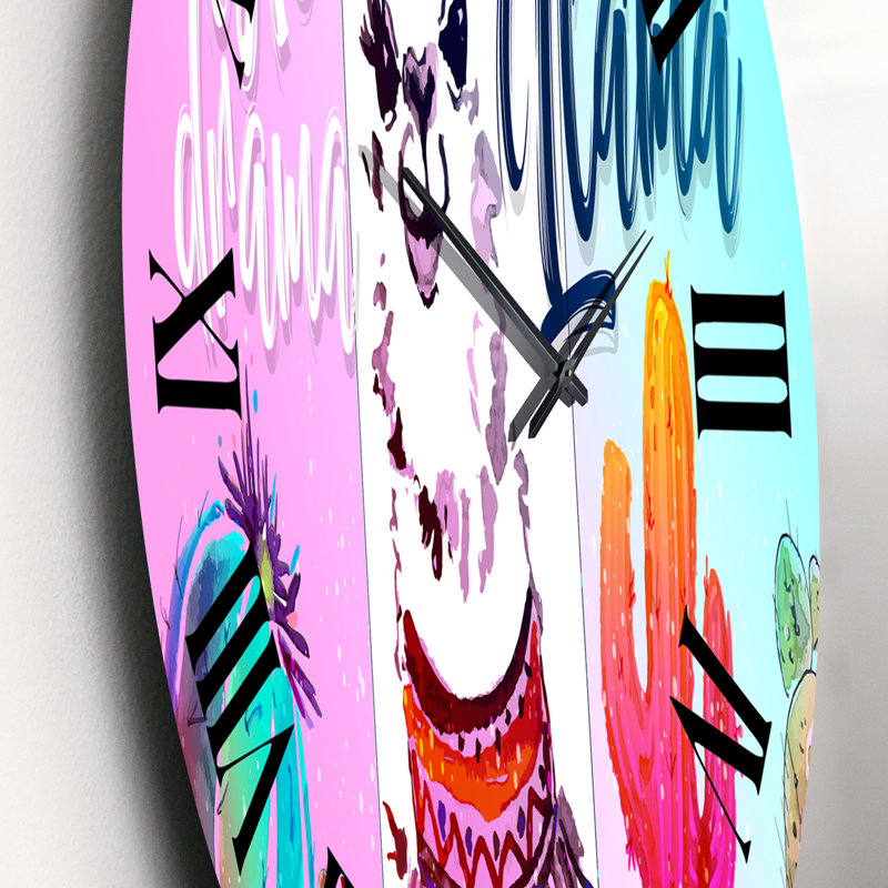No Drama Llama - Horloge murale pour enfants, Petit