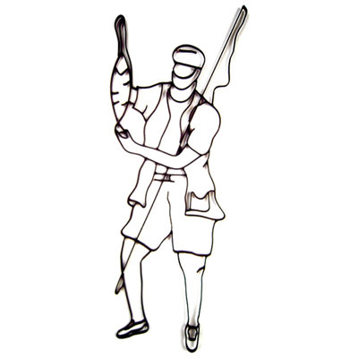 Handmade Modern People Wall Decor on Metal