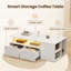 Pedestal Coffee Table with Storage-1421411441