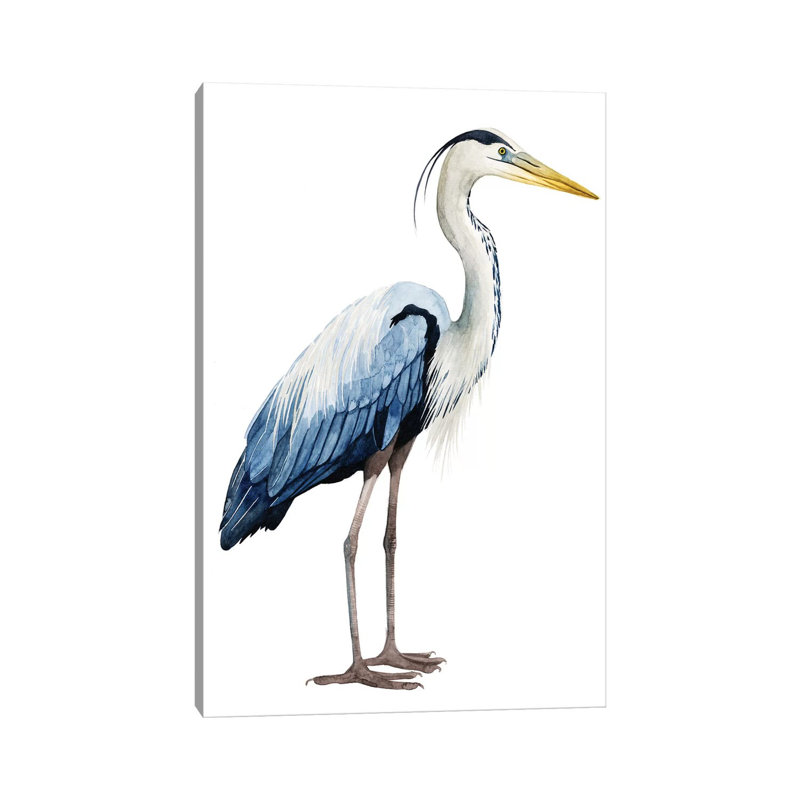 Seabird Heron II by Grace Popp - Wrapped Canvas Gallery-Wrapped Canvas Giclée, 30.48 cm H x 45.72 cm W