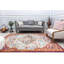 Tapis de couloir oriental en polypropylène rouge / orange / beige 2 pi 6 po x 8 pi Oriental Machine Made-853306841