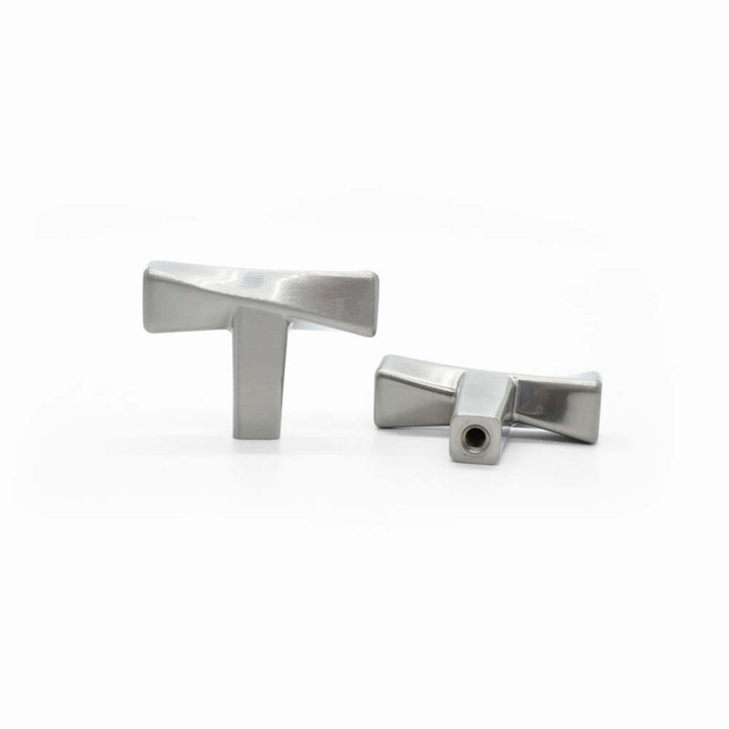 Twist Bar Knob, Satin Nickel