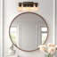 Éclairage pour meuble-lavabo 3 lumières avec abat-jour en verre clair pour salle de bain-2031010517