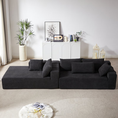 Chenille Sectional Sofa Luxury Upholstered Sofa Living Room Sectional Sofa