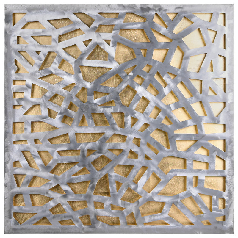 Enigma Abstract Metal Wall Décor, Gold