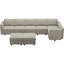 Canapé de rangement modulaire rembourré en L en velours de 143 po Teangela-1633138734