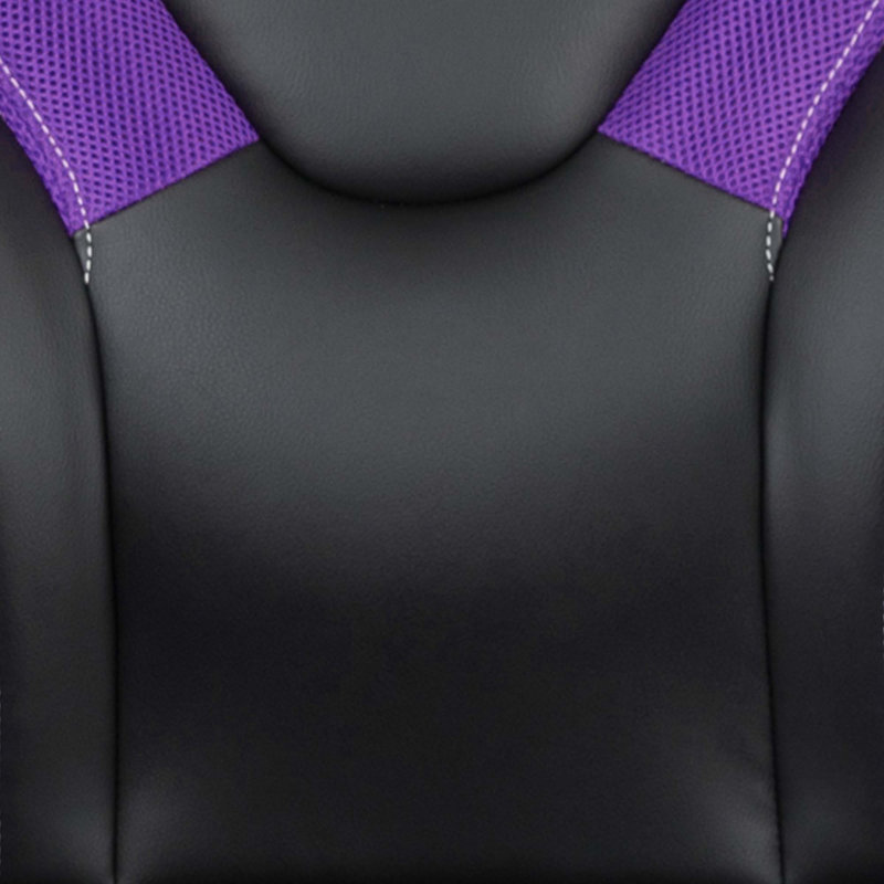 Ariquer High-Back Racing Style Gaming Chair with Headrest and Flip-Up Arms, Purple