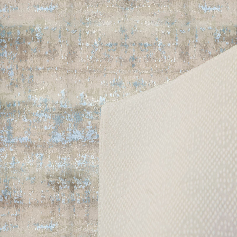 Stylish Woven Carpet, 5.2 x 7.5 Feet | 100% Polyester, 0.3 in Pile Height, Antibacterial, Non-Slip PVC Dot Underside | Machine Washable, 3D Digital Print | Perfect for Living Room, Bedroom & Home Décor