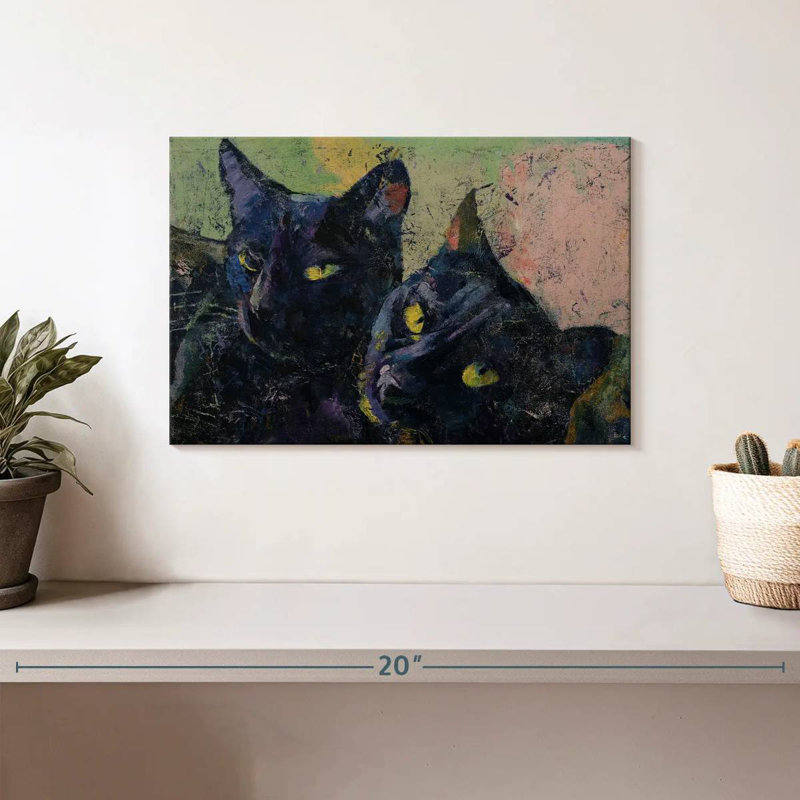 Brampt Black Cats, 8" H x 12" W