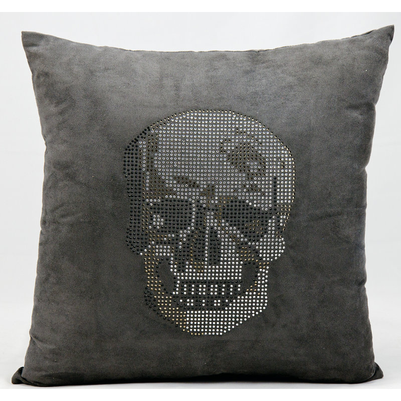  Housse de coussin carré et insert, Gris foncé