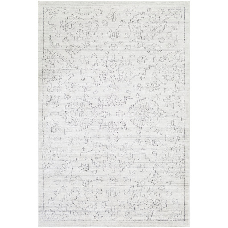 Glynn Viscose Oriental Indoor Rug, Rectangle 8' x 10'