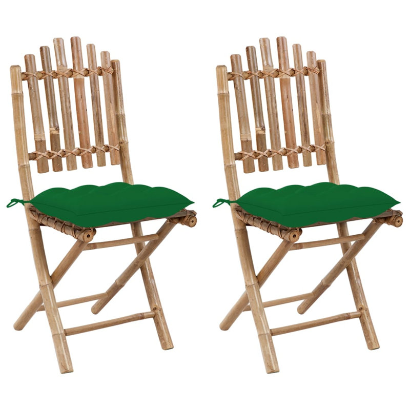 Chaise de patio avec coussins Aimie-Jai, Vert