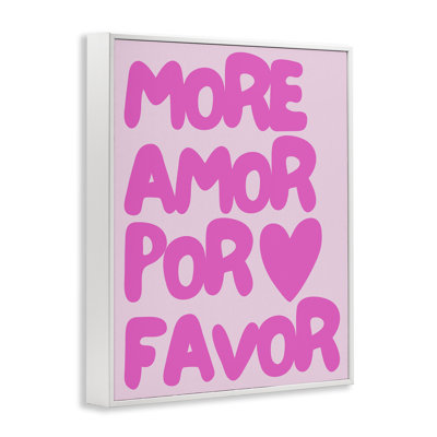  Pink Pastel More Amor Framed Giclee Art by House of Lulu