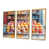 Toile avec cadre flottant or