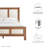 Capri Queen Wood Grain Platform Bed In Walnut