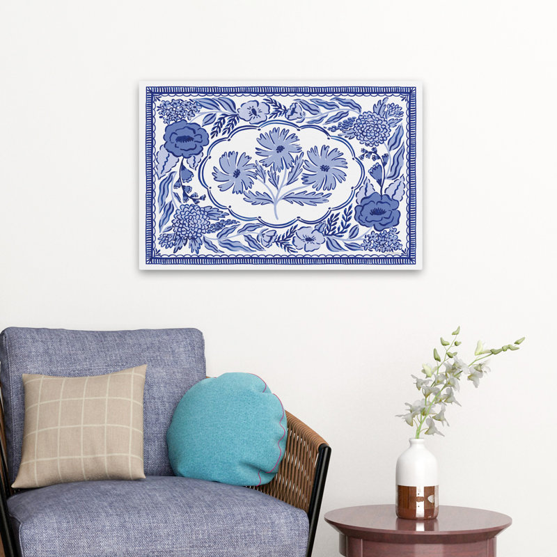 Contemporain bleu Reverie IV, H 24 po x l 16 po