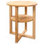  Table d'appoint ronde compacte en chêne massif brun rustique