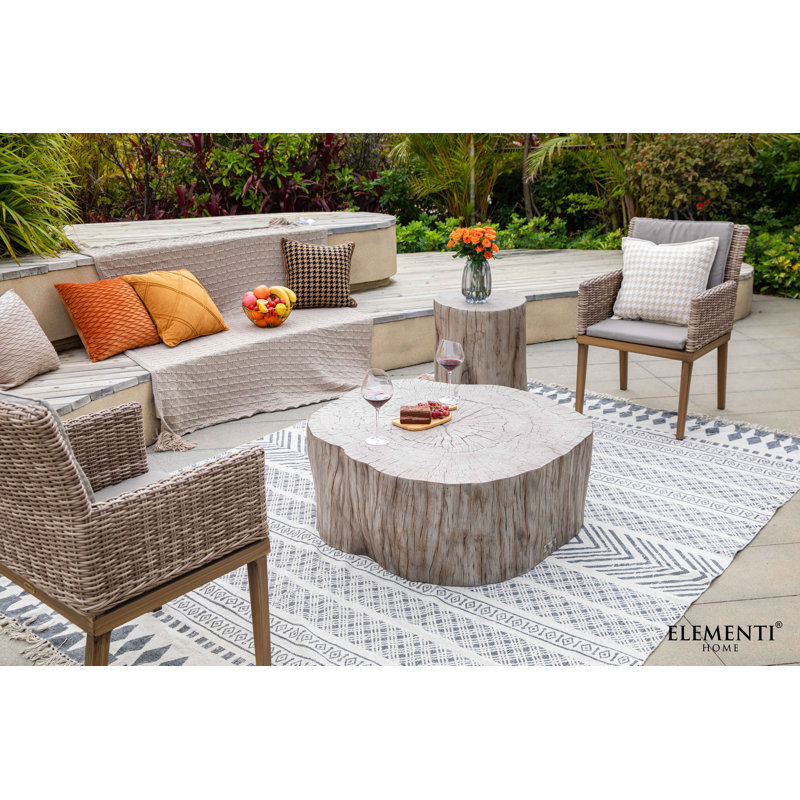 DAINTREE Side Table End Table 49 x 47 x 50.8 cm, Beige 