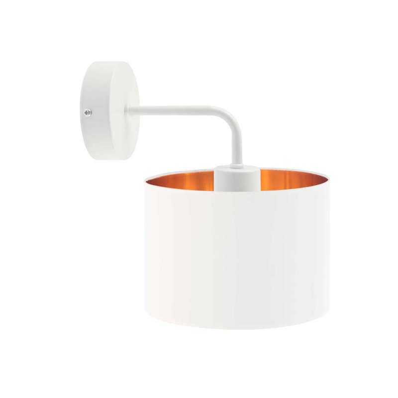 Leonide Steel Armed Sconce, White