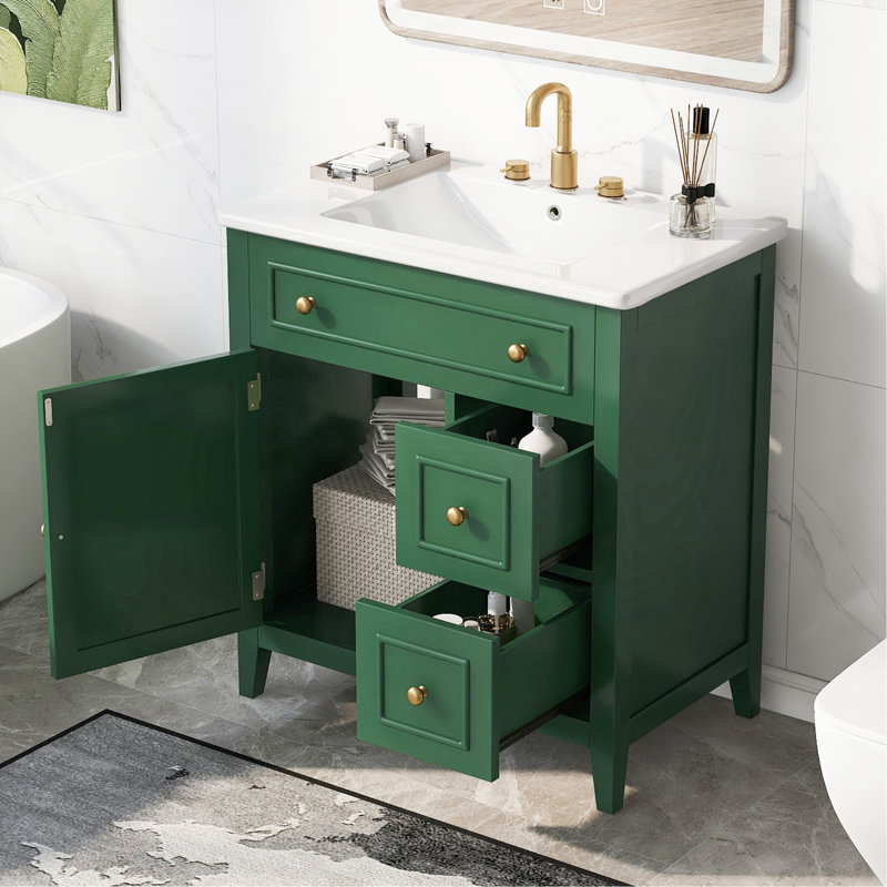 Meuble-lavabo de salle de bain élégant avec lavabo offrant beaucoup de rangement et un design moderne pour votre salle de bain.