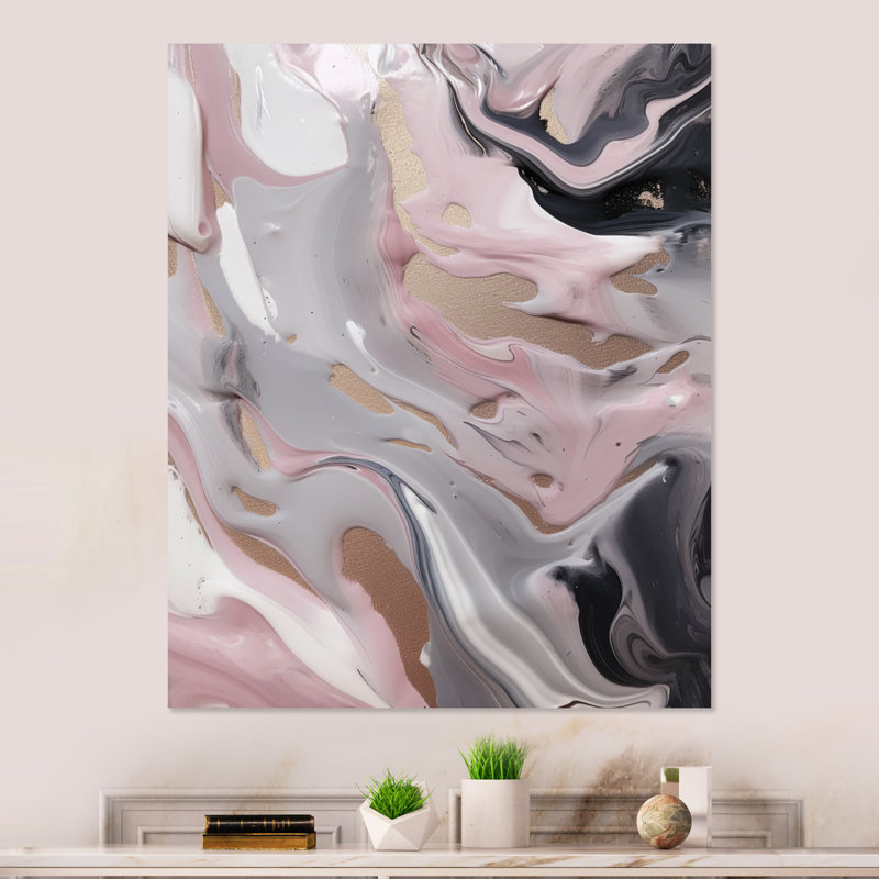 Glam Abstract Wall Decor on Metal, 32" H x 24" W x 1" D