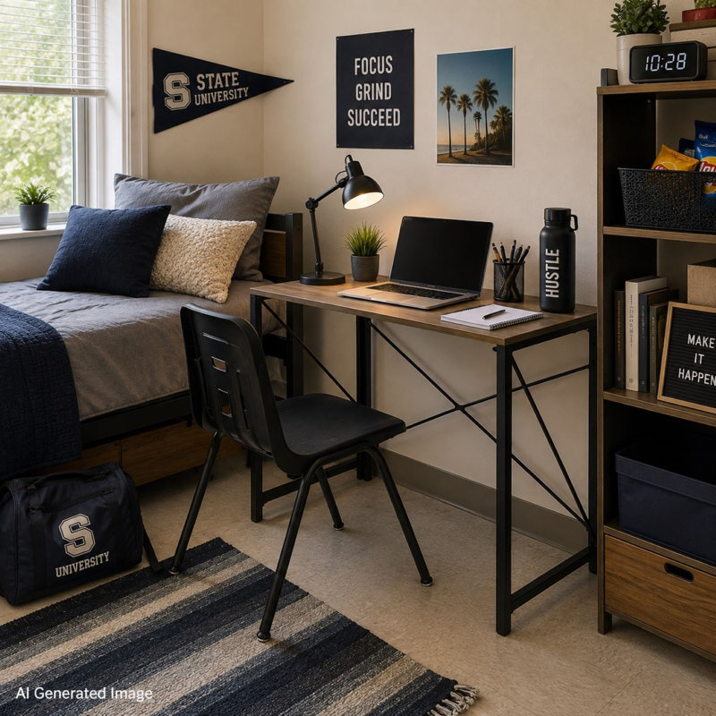 Metal Base Writing Desk