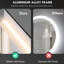 Miroir de meuble-lavabo 39 po x 32 po avec brouillard, intensité variable, température de couleur réglable, fixation murale, fonction de mémoire, horizontal / vertical, verre transparent, éclairage DEL à cadre en aluminium, fonction,