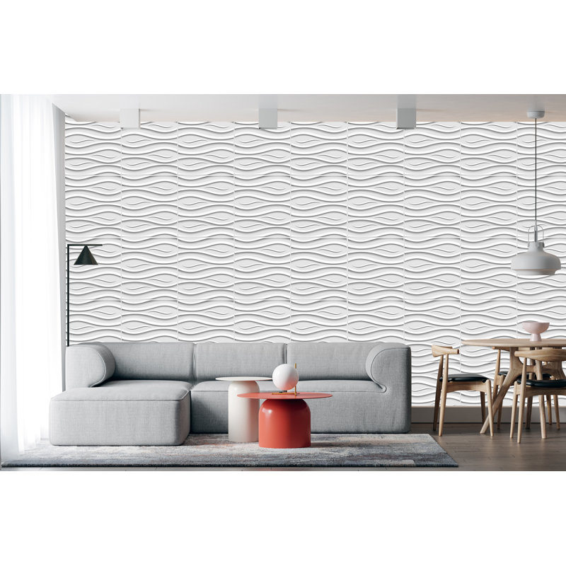 Panneau mural 3D blanc 19,7 po x 19,7 po Falkirk Ross (paquet de 5)