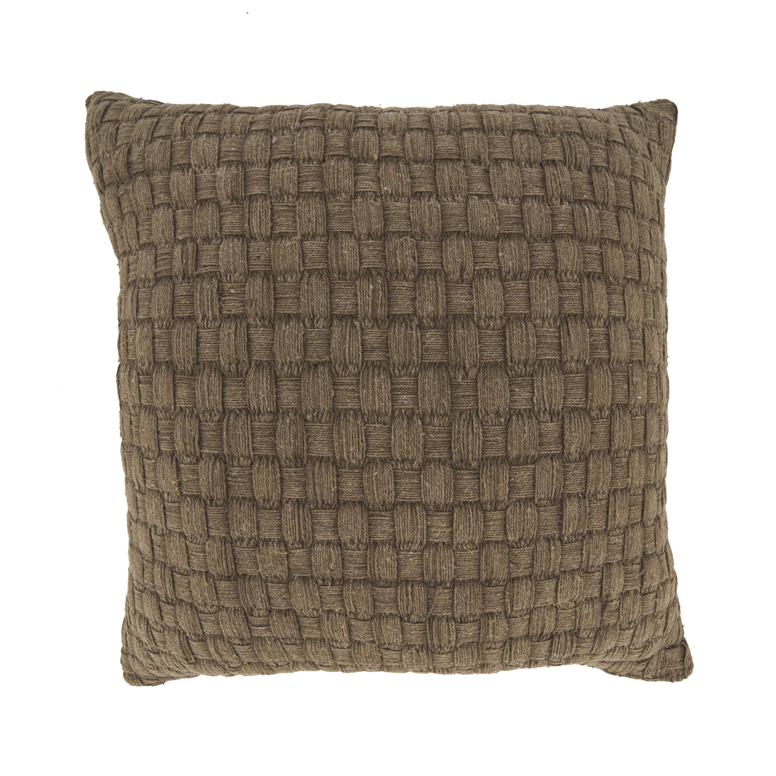 Textured Waffle Weave Pillow Cover, No Insert, Brown