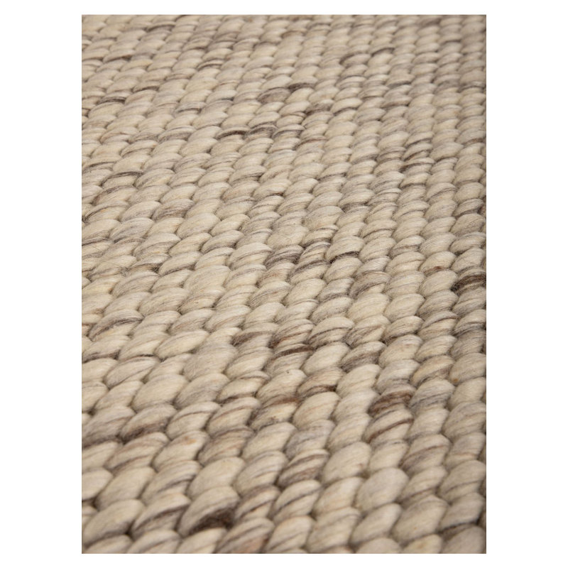 Handgefertigter Wollteppich aus in Hellgrau melier Hand Loomed Wool Mottled light grey Indoor Rug, Rectangle 120 x 170cm