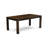 5 Piece Modern Dining Table Set Includes a Rectangle Rustic Wood Wooden Table and 4 Black Faux Leather Upholstered Chairs,  Distressed Jacobean