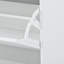 Étagère à chaussures mince avec 2 tiroirs rabattables et conduit pour le vestibule, 3 couloirs modernes en verre trempé blanc-1913813439-1913813433