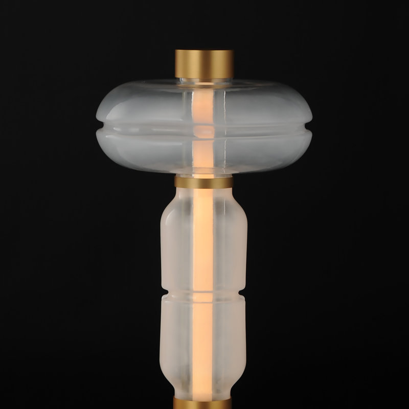 Gusto LED Table Lamp, Gold, White/Clear