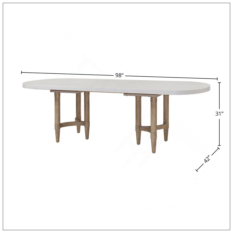 Triad Double Pedestal Dining Table With Leaf