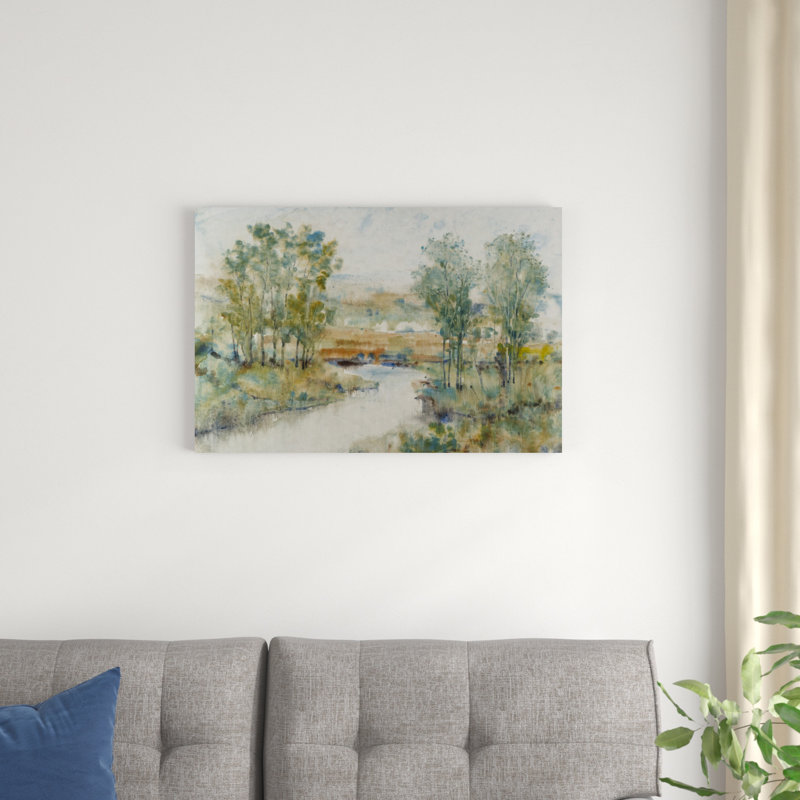 Arbres sur le ruisseau II, H 20 po x l 30 po x P 1,25 po
